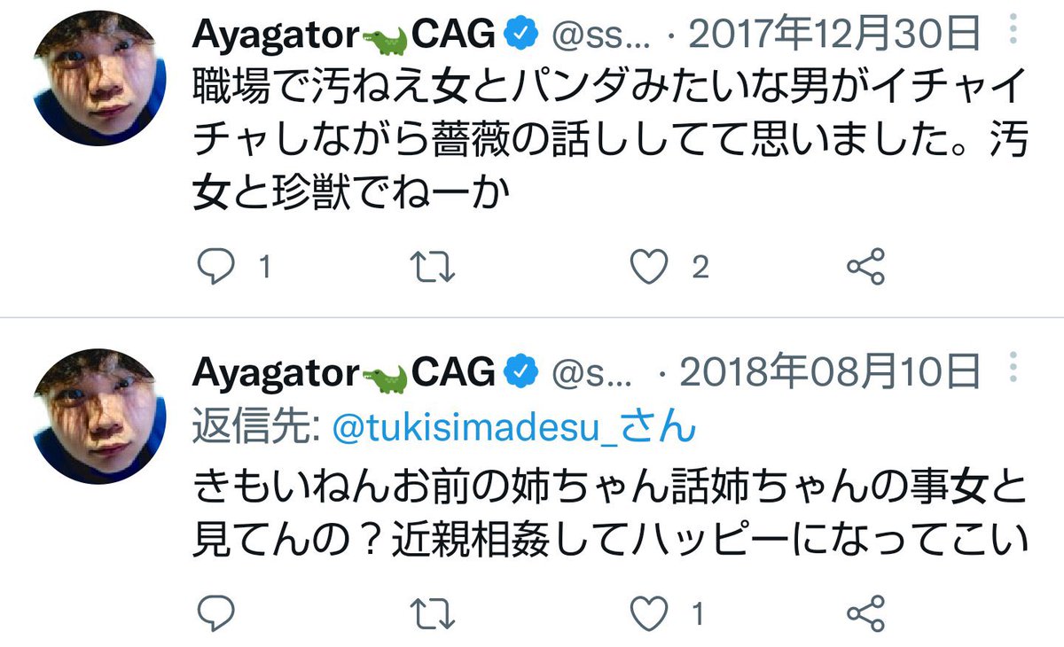 Ayagator　アヤゲーター　問題発言