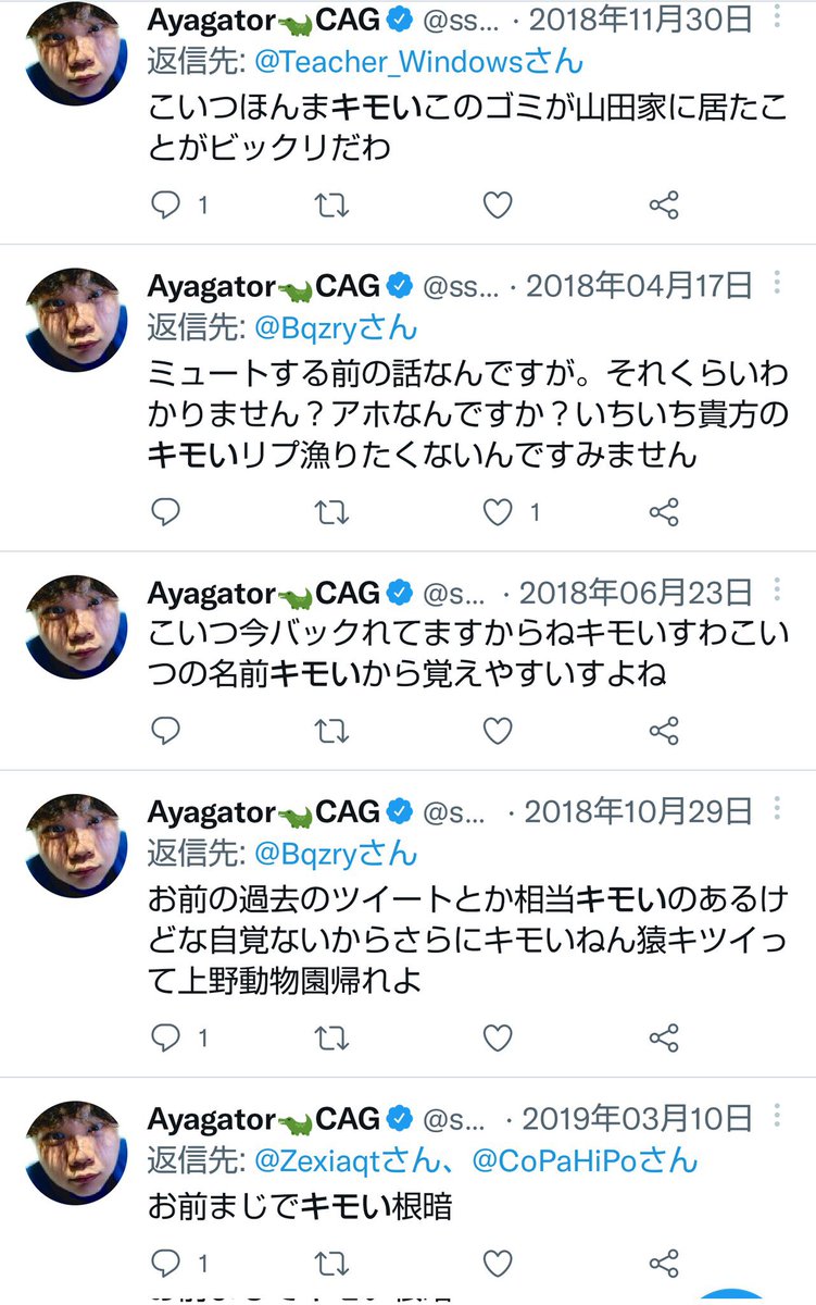 Ayagator　アヤゲーター　問題発言